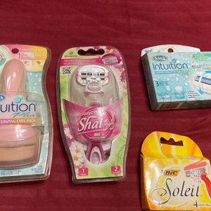 Lot of new Shaver and blades for Women- Schick, Dorco, Bic